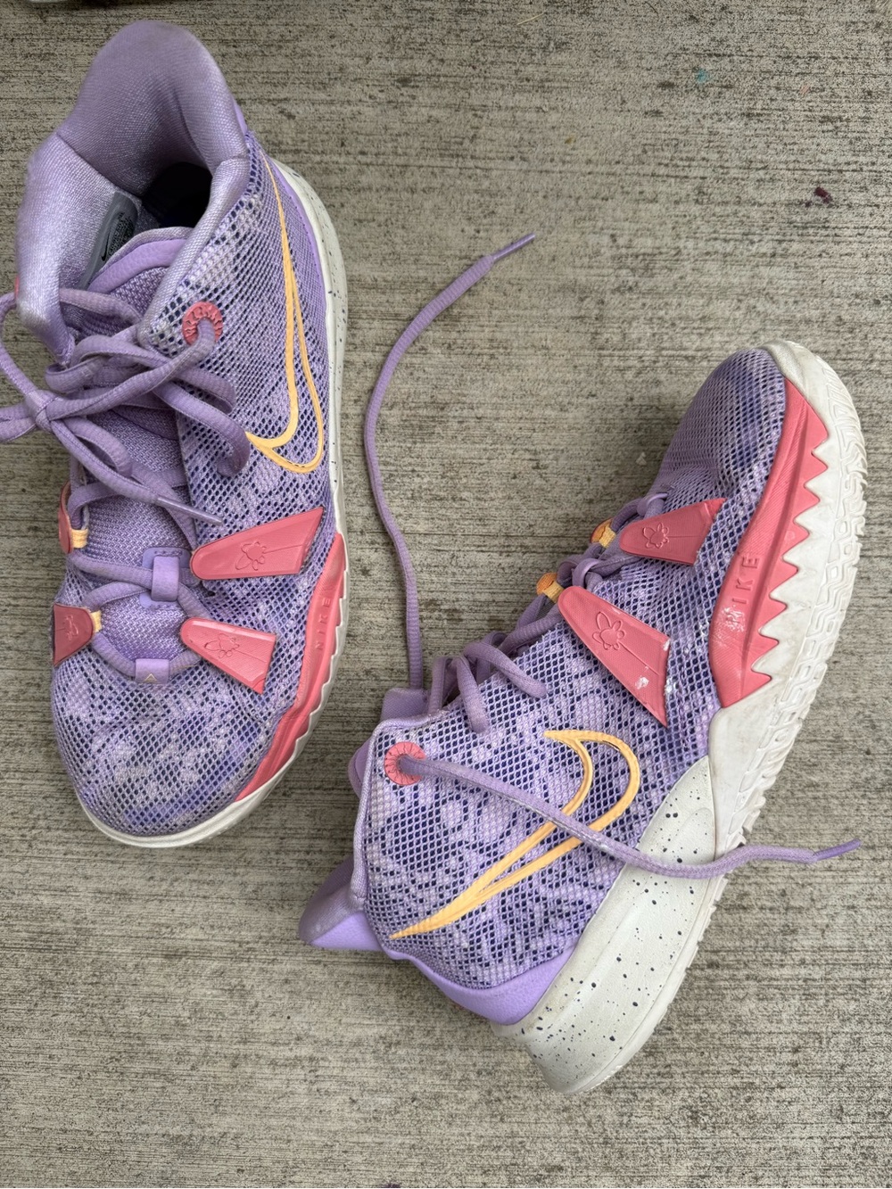 Nike Kyrie 7 Grade School Daughters Purple Pink Yellow
